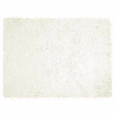 Nep Schapenvacht Tapijt Tafalla Wit 160 x 230 cm Polyester