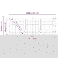 VidaXL Hek met paal groen 0,4 x 25 m staal en pvc - thumbnail