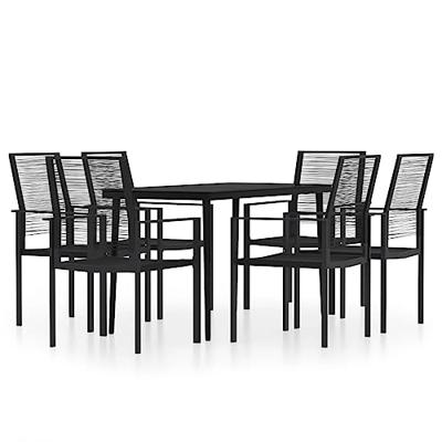 7-delige Tuinset zwart