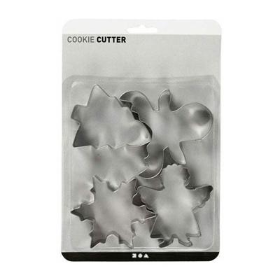 Creativ Company Uitsteekvormen, kerstboom, engel, rendier, sneeuwvlok, h: 8 cm, 4 stuk/ 1 doos