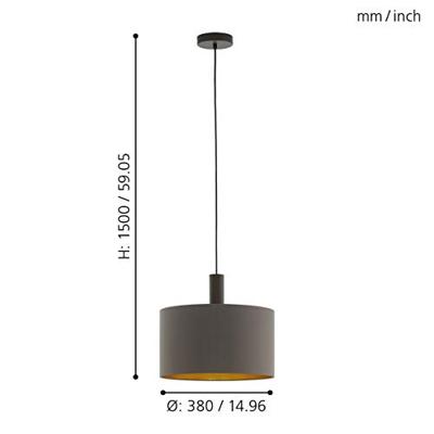 Eglo HanglampConcessa 1 38cm cappuccino met goud - 97682