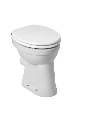 Wiesbaden staande verhoogde toiletpot + 6 PK wit