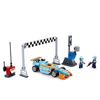 Sluban Racing Car with straight bouwstenen set - thumbnail