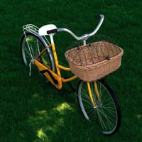 VidaXL Fietsstuurmand met deksel 50x45x35 cm natuurlijk wilgen - thumbnail