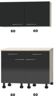 Buffetkast 120cm met stelpoten RAI-775 Buffetkast 120cm met stelpoten RAI-775