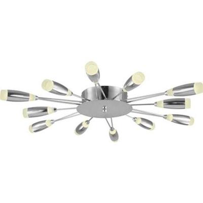 LED Plafondlamp Fave 62W - Natuurlijk Wit 4000K - Chroom Aluminium