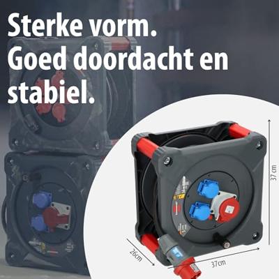 Brennenstuhl Professional CEE-kabelhaspel | KD 3200 C1 | IP44 | 30m | H07RN-F 5G2,5 - 9222300110
