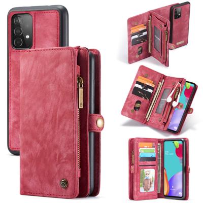 Caseme - vintage 2 in 1 portemonnee hoes - Samsung Galaxy A52 / A52s - Rood Caseme - vintage 2 in 1 portemonnee hoes - Samsung Galaxy A52 / A52s - Rood