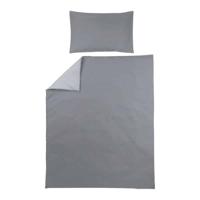 Meyco dekbedovertrek ledikant uni grijs lichtgrijs Maat - thumbnail
