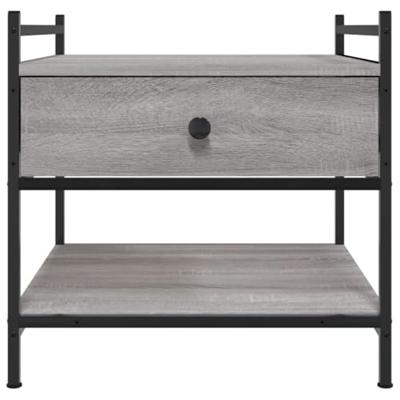 Salontafel 50x50x50 cm bewerkt hout grijs sonoma