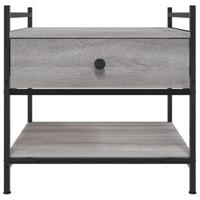 Salontafel 50x50x50 cm bewerkt hout grijs sonoma - thumbnail