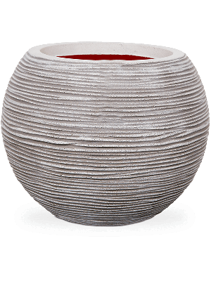 Capi nature bol rib nl kunststof vaas 62x48 cm ivoor