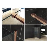 Profielset met Stabilisatiestang 120cm Geborsteld Koper - thumbnail