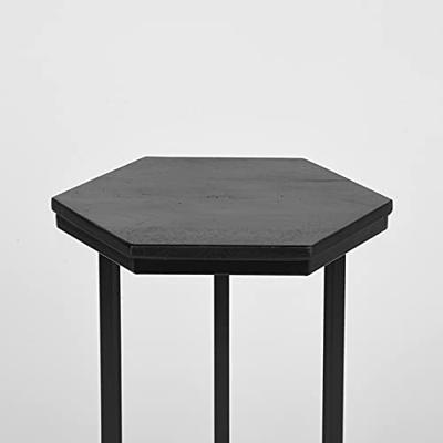 LABEL51 Bijzettafel 'Slide' Zwart Mangohout, 40cm