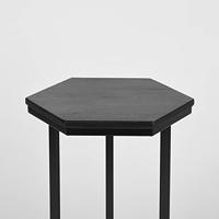LABEL51 Bijzettafel 'Slide' Zwart Mangohout, 40cm - thumbnail