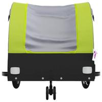 Fietstrailer 30 kg ijzer zwart en groen - thumbnail