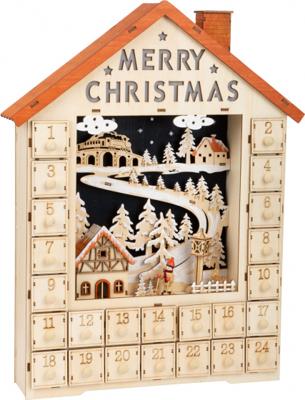 Small Foot Adventskalender Kerst 33 X 49 Cm Hout Bruin