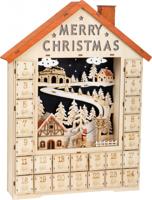Small Foot Adventskalender Kerst 33 X 49 Cm Hout Bruin - thumbnail