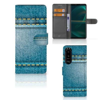 Sony Xperia 5III | Wallet Case | met Pasjes | Jeans Sony Xperia 5III | Wallet Case | met Pasjes | Jeans