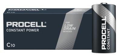 Batterij alkaline, baby, C, LR14, 1,5 V Procell Constant, retail Box (10-pack)
