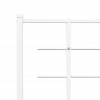 Bedframe met hoofd- en voeteneinde metaal wit 90x190 cm - thumbnail