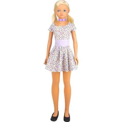 Pop Maria met bloemetjesjurk - 105 cm