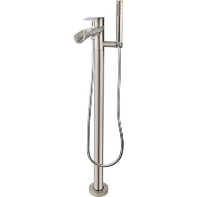 Wiesbaden Lima Vrijstaande Badmengkraan met Waterval - Geborsteld Staal