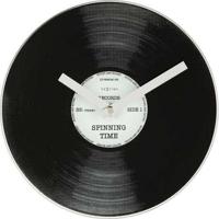 NeXtime klok 5163 little spinning time, ø20 cm, wall, black - thumbnail