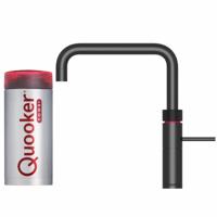 Fusion Square Mat Zwart Met Combi Boiler + Quooker - thumbnail