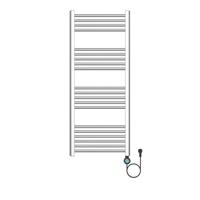 Elektrische Radiator BWS Jane 700W 120x50 cm Smart Wifi Geborsteld RVS - thumbnail