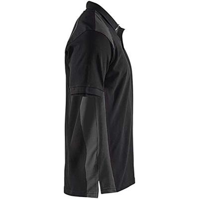 Blåkläder Poloshirt Pique 33241050 | Zwart/Donkergrijs | Maat L - 7330509603536