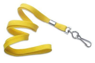 Keycord met metalen haak, br 10mm geel
