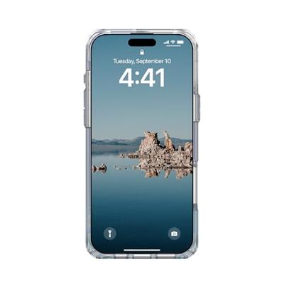 Urban Armor Gear Plyo Backcover Apple iPhone 16 Pro Max Blauw, Transparant Inductieve lading, MagSafe compatible, Stootbestendig