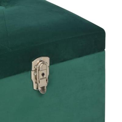 VidaXL Bankje met opbergvak 105 cm fluweel groen