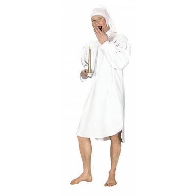 Wit Ouderwets Nachthemd Voor Heren M/l (One Size)