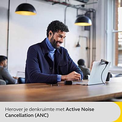 Jabra Evolve2 Buds In Ear oordopjes Bluetooth Stereo Zwart Ruisonderdrukking (microfoon), Noise Cancelling Oplaadbox, Microfoon uitschakelbaar (mute), Inductie