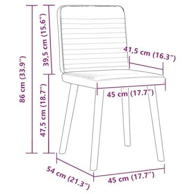 Eetkamerstoelen 4 st stof donkergrijs