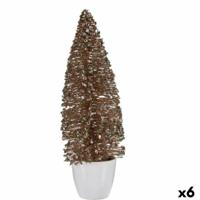 Decoratieve figuren Kerstboom Munt champagne Plastic 10 x 33 x 10 cm (6 Stuks) - thumbnail