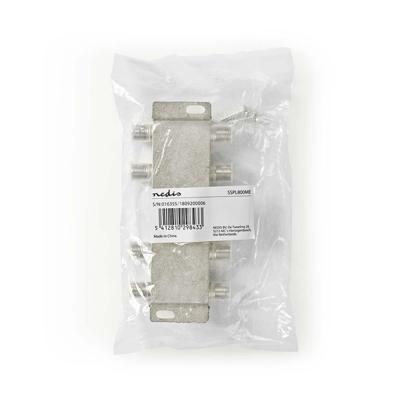 Nedis SSPL800ME Catv F-splitter Max 11 Db Versterking 5 - 1000 Mhz 8 Uitgangen Nedis SSPL800ME Catv F-splitter Max 11 Db Versterking 5 - 1000 Mhz 8 Uitgangen