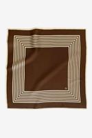 Lescarf shawl Striped SMM65 mocha mousse/cream 65cm - thumbnail