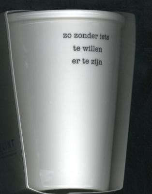 Plint beker 'Zo zonder iets te willen' Frank Eerhart - Frank Eerhart - Pakket (9789059307742)