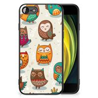 iPhone SE 2022 | SE 2020 | 7/8 Dierenprint Telefoonhoesje Vrolijke Uilen - thumbnail