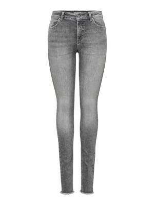 Only 15188520 Onlblush Mid Sk Ank Raw Jeans Skinny Fit Grey Denim 15188520