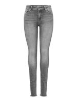 Only 15188520 Onlblush Mid Sk Ank Raw Jeans Skinny Fit Grey Denim 15188520 - thumbnail