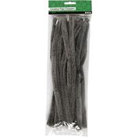 Creativ Company Chenille, l: 30 cm, dikte 15 mm, grijs, 15 stuk/ 1 doos - thumbnail