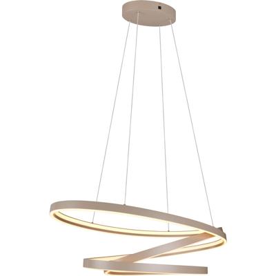 LED Hanglamp - Cinque Ciola - 1 Lichtpunt van 100 Watt - Dimbaar - Aanpasbare Lichtkleur - Taupe - Metaal