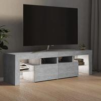 Tv-meubel met LED-verlichting 140x35x40 cm betongrijs - thumbnail