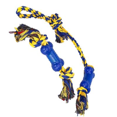 Nobleza Honden speeltouwen met rubber bot - 2 stuks