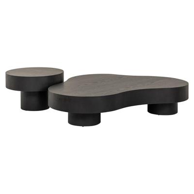 Richmond Organische Salontafel 'Bogor' Set van 2 stuks, kleur Donkerbruin Richmond Organische Salontafel 'Bogor' Set van 2 stuks, kleur Donkerbruin