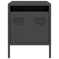 Nachtkastjes 2 st 35x39x43,5 cm staal zwart - thumbnail